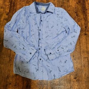 Boy's Wonder Nation (Size 18) Button Down Long Sleeve Shirt